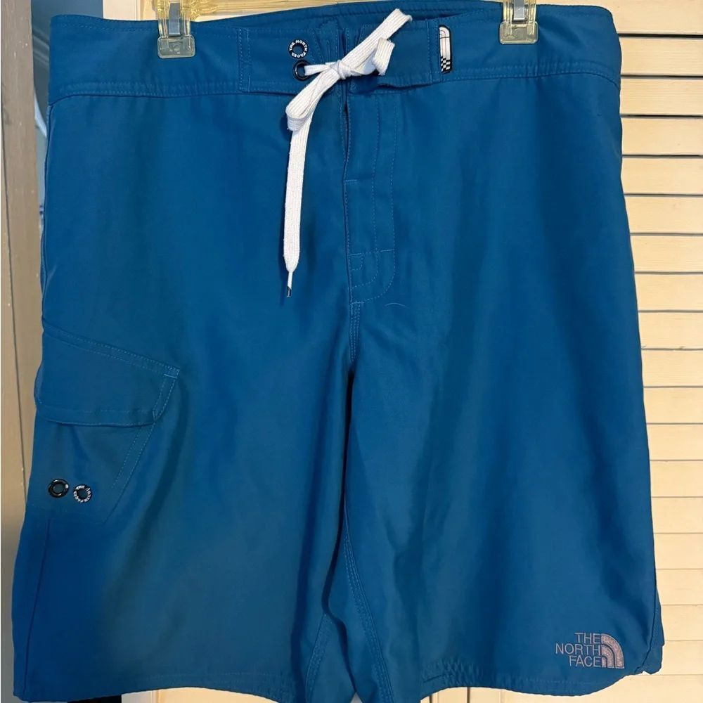 The North Face Teal-Blue Swim Shorts with Cargo Pocket
